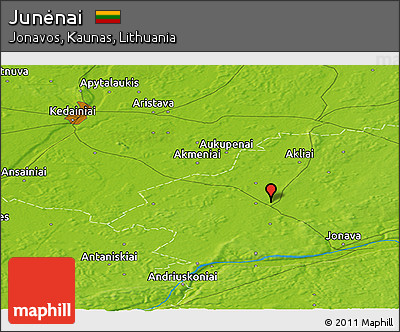 Physical Panoramic Map of Junėnai