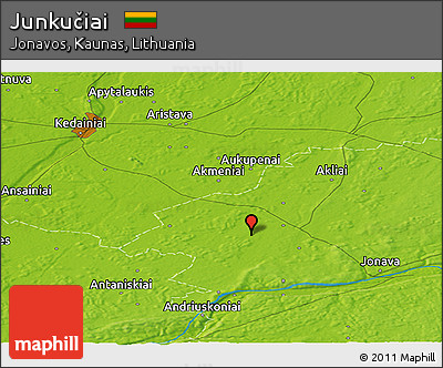 Physical Panoramic Map of Junkučiai