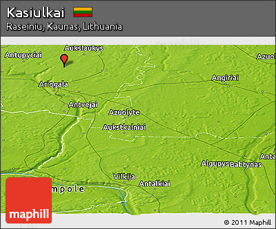 Physical Panoramic Map of Kasiulkai