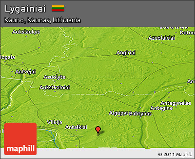 Physical Panoramic Map of Lygainiai