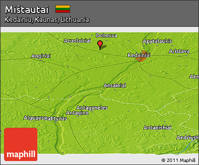 Physical Panoramic Map of Mištautai