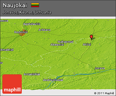 Physical Panoramic Map of Naujokai