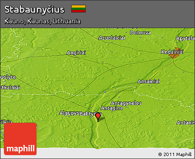 Physical Panoramic Map of Stabaunyčius