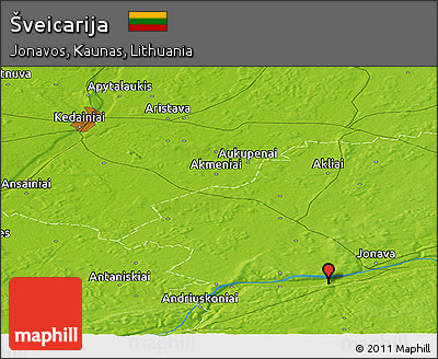 Physical Panoramic Map of Šveicarija