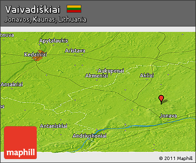 Physical Panoramic Map of Vaivadiškiai