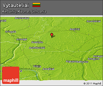 Physical Panoramic Map of Vytautéliai