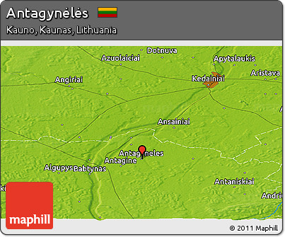 Physical Panoramic Map of Antagynėlės