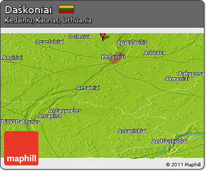 Physical Panoramic Map of Daškoniai