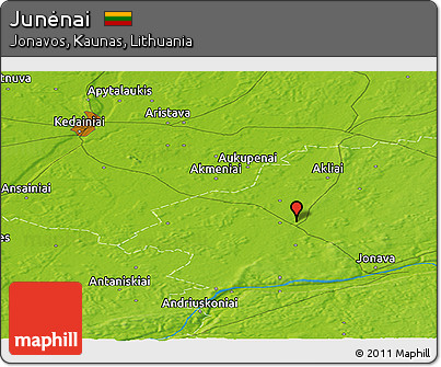 Physical Panoramic Map of Junėnai
