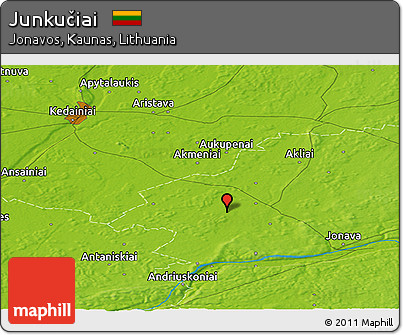 Physical Panoramic Map of Junkučiai