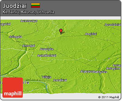 Physical Panoramic Map of Juodžiai