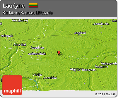 Physical Panoramic Map of Laučynė