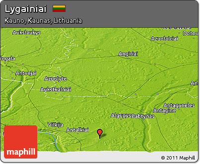 Physical Panoramic Map of Lygainiai