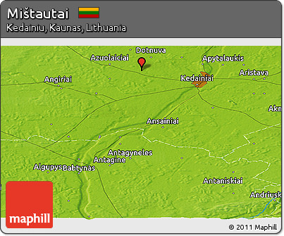 Physical Panoramic Map of Mištautai