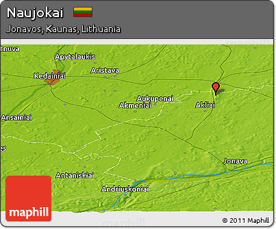 Physical Panoramic Map of Naujokai