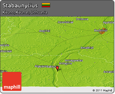 Physical Panoramic Map of Stabaunyčius