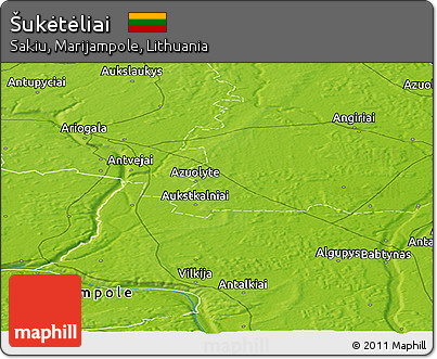 Physical Panoramic Map of Šukėtėliai