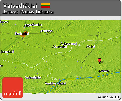 Physical Panoramic Map of Vaivadiškiai