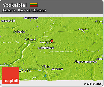 Physical Panoramic Map of Voskaičiai