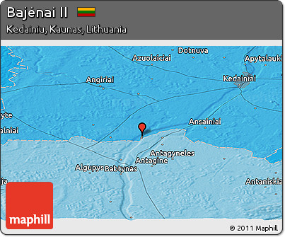 Political Panoramic Map of Bajėnai II