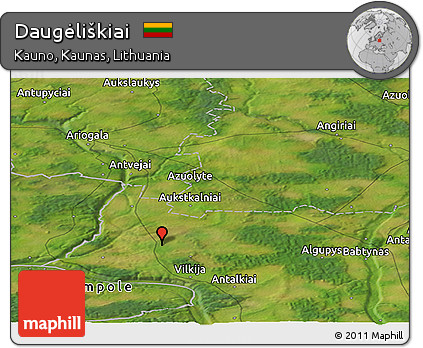 Satellite Panoramic Map of Daugėliškiai