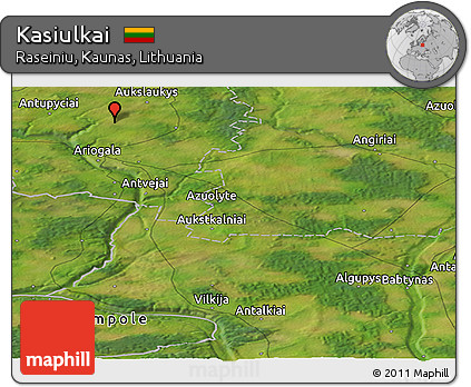 Satellite Panoramic Map of Kasiulkai
