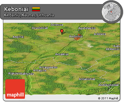 Satellite Panoramic Map of Kėboniai
