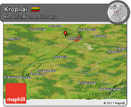 Satellite Panoramic Map of Kropilai