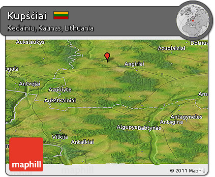 Satellite Panoramic Map of Kupščiai