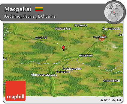 Satellite Panoramic Map of Macgaliai