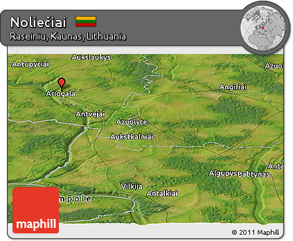 Satellite Panoramic Map of Noliečiai