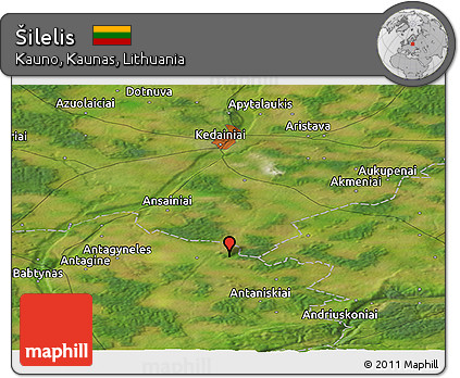 Satellite Panoramic Map of Šilelis