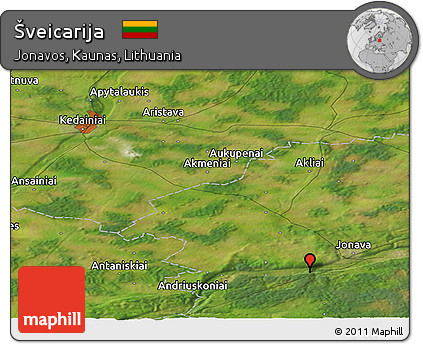 Satellite Panoramic Map of Šveicarija