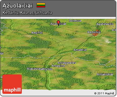 Satellite Panoramic Map of Ąžuolaičiai