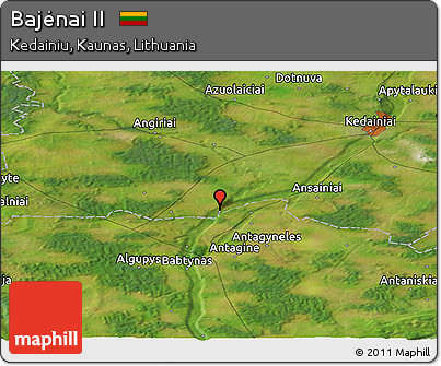 Satellite Panoramic Map of Bajėnai II