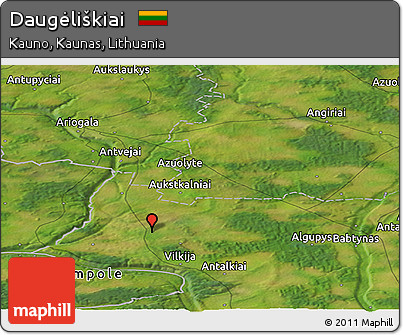 Satellite Panoramic Map of Daugėliškiai