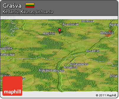 Satellite Panoramic Map of Grašva