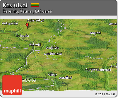 Satellite Panoramic Map of Kasiulkai
