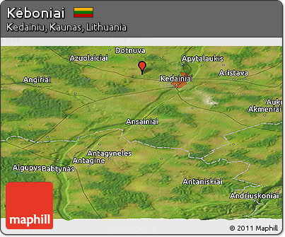 Satellite Panoramic Map of Kėboniai