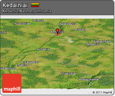 Satellite Panoramic Map of Kėdainiai