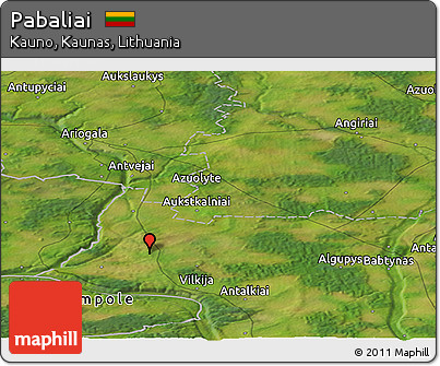 Satellite Panoramic Map of Pabaliai