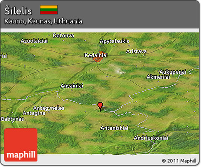 Satellite Panoramic Map of Šilelis