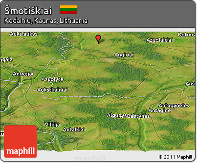 Satellite Panoramic Map of Šmotiškiai