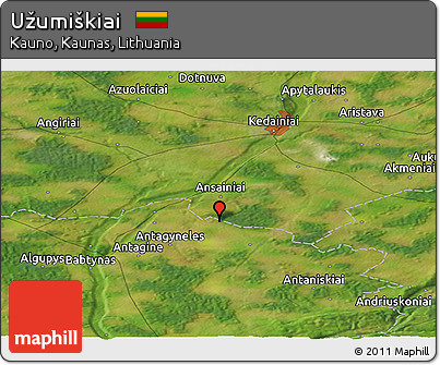 Satellite Panoramic Map of Užumiškiai