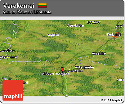 Satellite Panoramic Map of Varekoniai