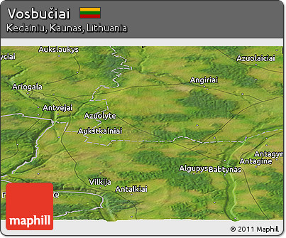 Satellite Panoramic Map of Vosbučiai