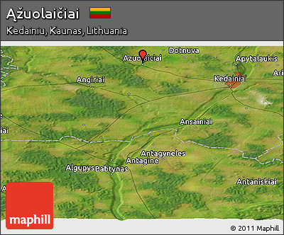 Satellite Panoramic Map of Ąžuolaičiai