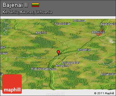 Satellite Panoramic Map of Bajėnai II