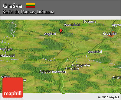 Satellite Panoramic Map of Grašva