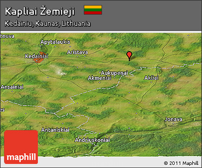 Satellite Panoramic Map of Kapliai Žemieji